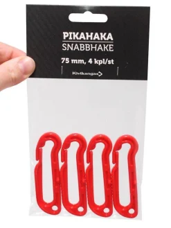 Ahti Kesäkalastus|pikahaka 4 kpl/pkt muovia punainen