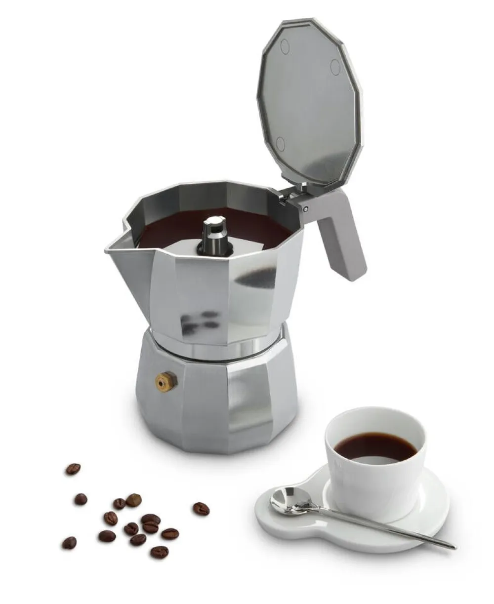 MOKA Espresso pannu 3:lle kupille alumiini>Alessi Clearance