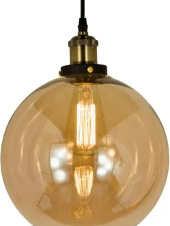 Sisustusvalaisimet|Aneta Lighting kattovalaisin Beatrice antiikki/meripihka