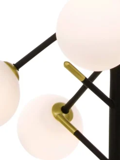Sisustusvalaisimet|Aneta Lighting kattovalaisin Akrobat 5-os musta/mattamessinki