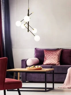 Sisustusvalaisimet|Aneta Lighting kattovalaisin Akrobat 5-os musta/mattamessinki