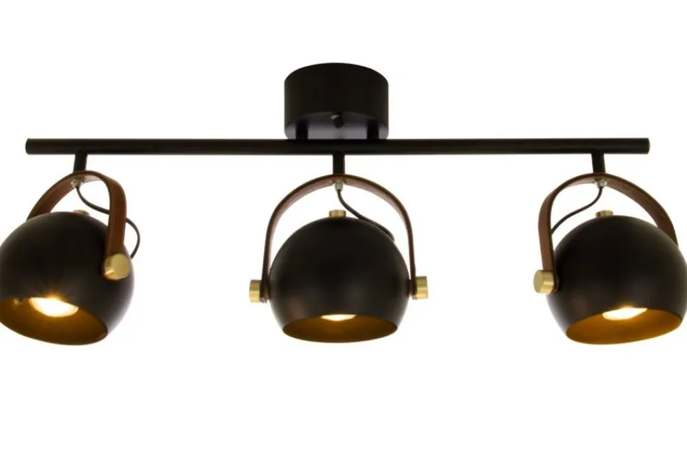 Sisustusvalaisimet|Aneta Lighting kattovalaisin Bow 3-os. musta
