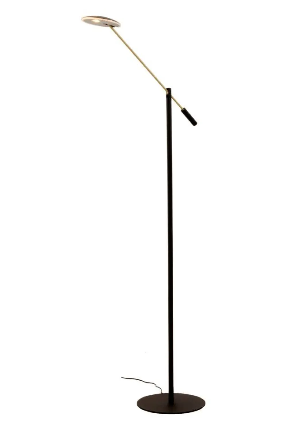 Aneta Lighting lattiavalaisin Cadiz LED musta/mattamessinki>