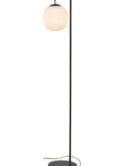 Sisustusvalaisimet|Aneta Lighting lattiavalaisin Rille musta/valkoinen