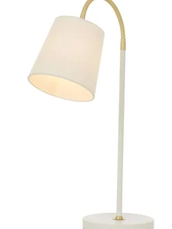 Sisustusvalaisimet|Aneta Lighting pöytävalaisin Ljusdal mattamessinki/valkoinen