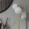 Sisustusvalaisimet|Aneta Lighting pöytävalaisin Molekyl 3-os. mattamessinki