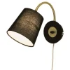 Aneta Lighting seinävalaisin Ljusdal musta/mattamessinki> Discount