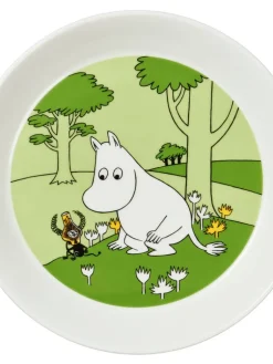 Moomin Astiat|Arabia Muumi Lautanen Muumipeikko nurmenvihreä 19 cm