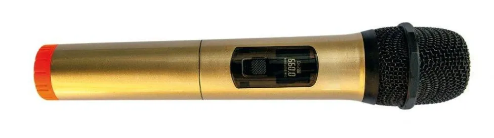 kannettava akkukäyttöinen 15" aktiivikaiutin & 2 mikrofonia>AudioDesignPRO Hot