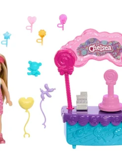 Barbie Nuket Ja Kotileikki|nukke Chelsea ja karkkikoju