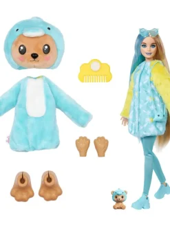 Barbie Nuket Ja Kotileikki|nukke Cutie Reveal Costume Cuties sininen