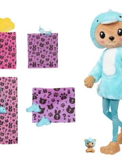 Barbie Nuket Ja Kotileikki|nukke Cutie Reveal Costume Cuties sininen