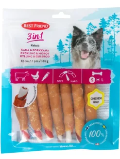 Best Friend Koirat|Kebab 3in1 kana&porkkana 12 cm 7 kpl 160 g