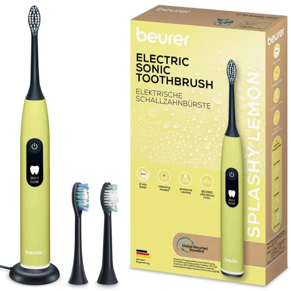 Beurer Hammashoito|sähköhammasharja Sonic SC50 Splashy lemon
