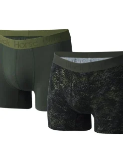 Black Horse Alusvaatteet|bokserit I100 2-pack 5344 Green forest - moss