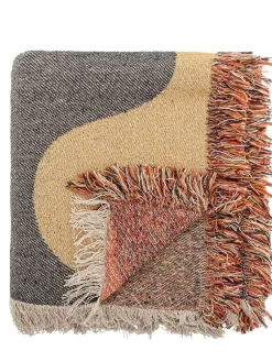 Arni Throw, Brown, Recycled Cotton>Bloomingville