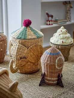 Bloomingville Mini Lastenhuone|Säilytyskorit Ja Laatikot|kori Bobo Basket kannella natural