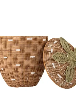 Bloomingville Mini Säilytyskorit Ja Laatikot|Lastenhuone|kori Pelino kannella ruskea