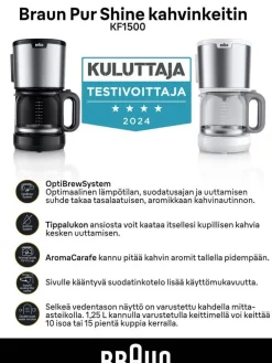 kahvinkeitin PurShine KF1500 valkoinen><noscript><img width=