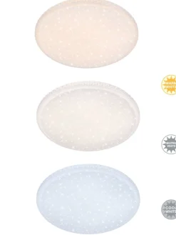 Briloner Sisustusvalaisimet|LED-plafondi CCT tähtikuviokupu ja kristallikoriste
