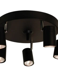By Rydu00e9ns Sisustusvalaisimet|By Rydéns Correct 5-os kattovalaisin mattamusta