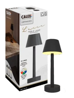 pöytävalaisin Lucca IP54 ladattava>Calex Clearance