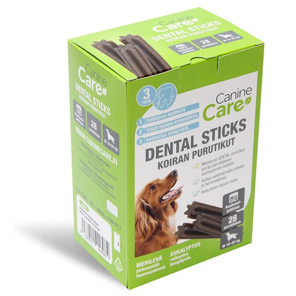 CanineCare Koirat|Dental Sticks Koiran purutikut, M 28 kpl