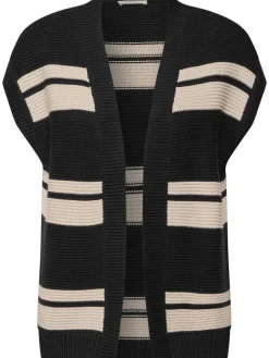 Cecil Liivit|Topit|neuleliivi 253908 20001 Musta / Beige
