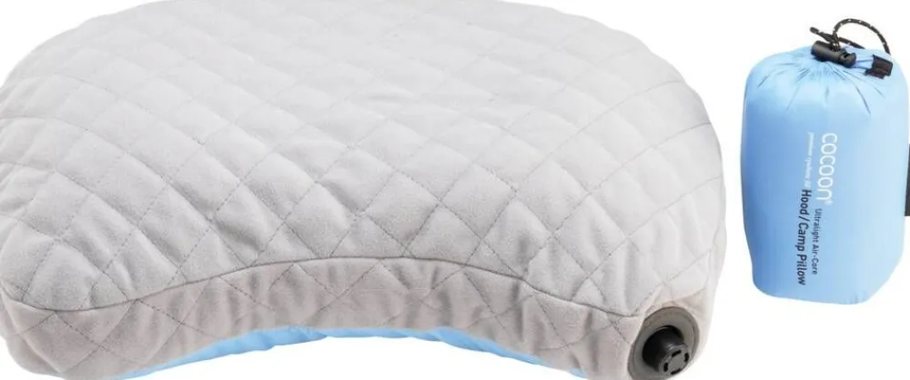Cocoon Retkeilytarvikkeet|Makuupussit Ja -Alustat|retkityyny AirCore Hood/Camp Pillow vaaleansininen/harmaa