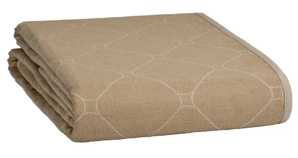 Create Home Sisustustekstiilit|Aamu päiväpeite 2-puoleinen 260x260cm khaki/l.valkoinen