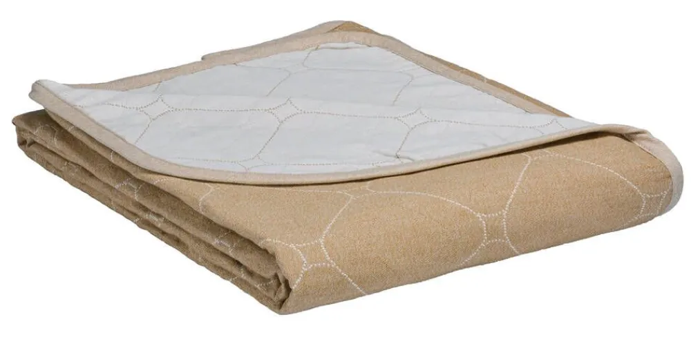 Create Home Sisustustekstiilit|Aamu päiväpeite 2-puoleinen 260x260cm khaki/l.valkoinen