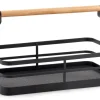 Create Home Ruoansäilytys Ja Järjestys|sankakori metalli/puu 31 cm musta