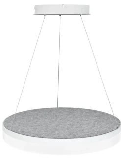 Design by Gru00f6nlund Sisustusvalaisimet|Design by Grönlund Acoustic Circulo 60 kattovalaisin vaaleanharmaa 4000K
