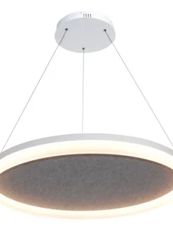 Design by Gru00f6nlund Sisustusvalaisimet|Design by Grönlund Acoustic Circulo 80 kattovalaisin vaaleanharmaa 3000K