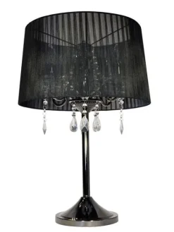 Design by Grönlund Crystal pöytävalaisin musta/mustakromi>Design by Gru00f6nlund Best