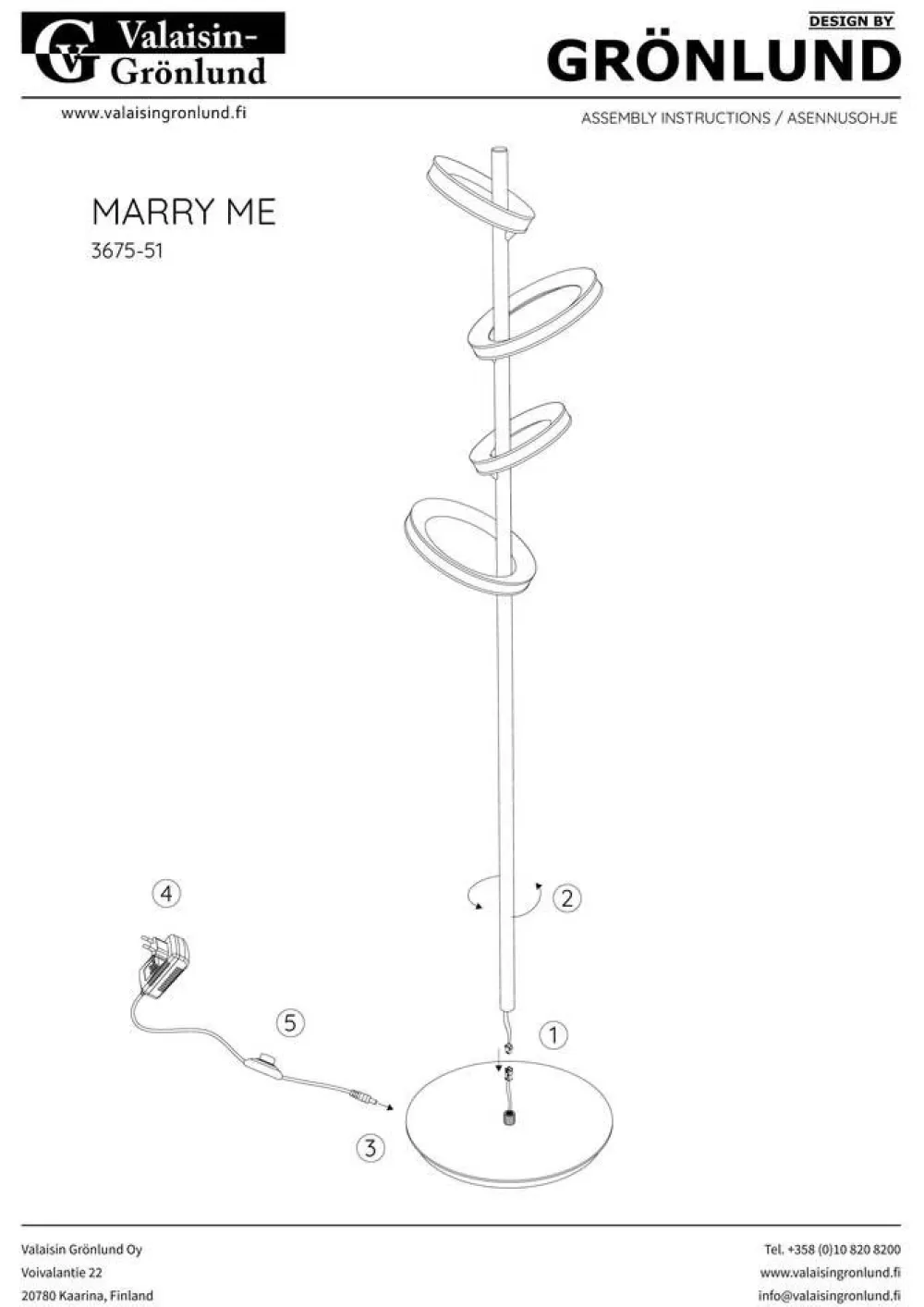 Design by Gru00f6nlund Sisustusvalaisimet|Design by Grönlund Marry Me lattiavalaisin 155 cm messinki