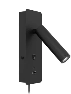 Design by Grönlund seinävalaisin Gent USB A+C musta>Design by Gru00f6nlund Sale