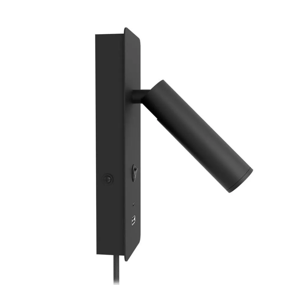 Design by Grönlund seinävalaisin Gent USB A+C musta>Design by Gru00f6nlund Sale