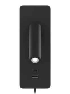 Design by Grönlund seinävalaisin Gent USB A+C musta><noscript><img width=