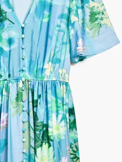 Desigual Lyhyet Juhlamekot|mekko 25SWVW18 4001 Turkoosi