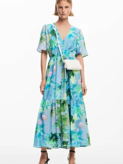 Desigual Lyhyet Juhlamekot|mekko 25SWVW18 4001 Turkoosi