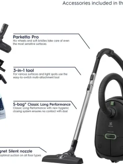 Electrolux Silitys Ja Siivous|pölynimuri Clean 600 Green Bagged EB61C2GRN harmaa