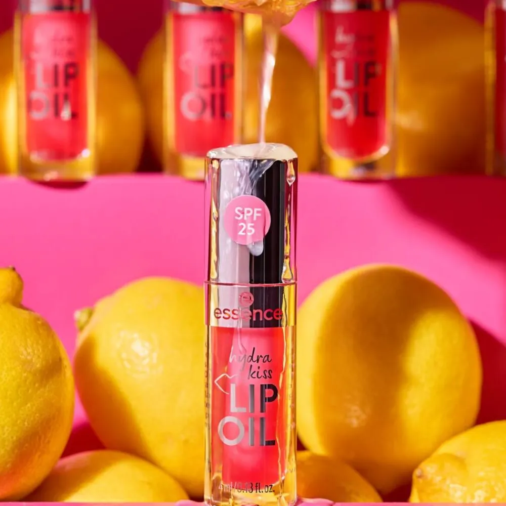 Essence Meikit|huuliöljy PINK SQUEEZE, PLEASE! hydra kiss lip oil 1