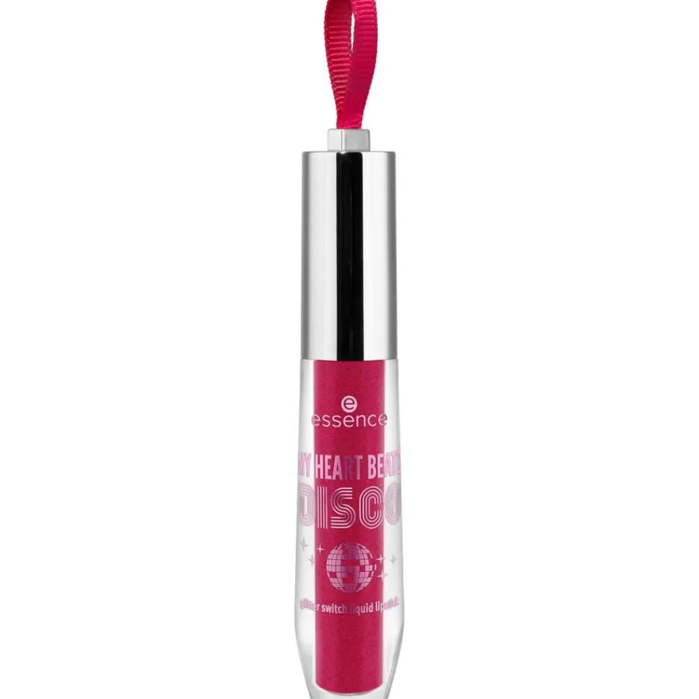 Essence Meikit|huulipuna MY HEART BEATS DISCO glitter switch 01