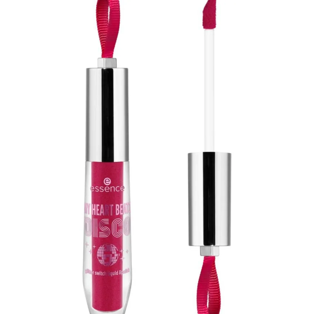 Essence Meikit|huulipuna MY HEART BEATS DISCO glitter switch 01