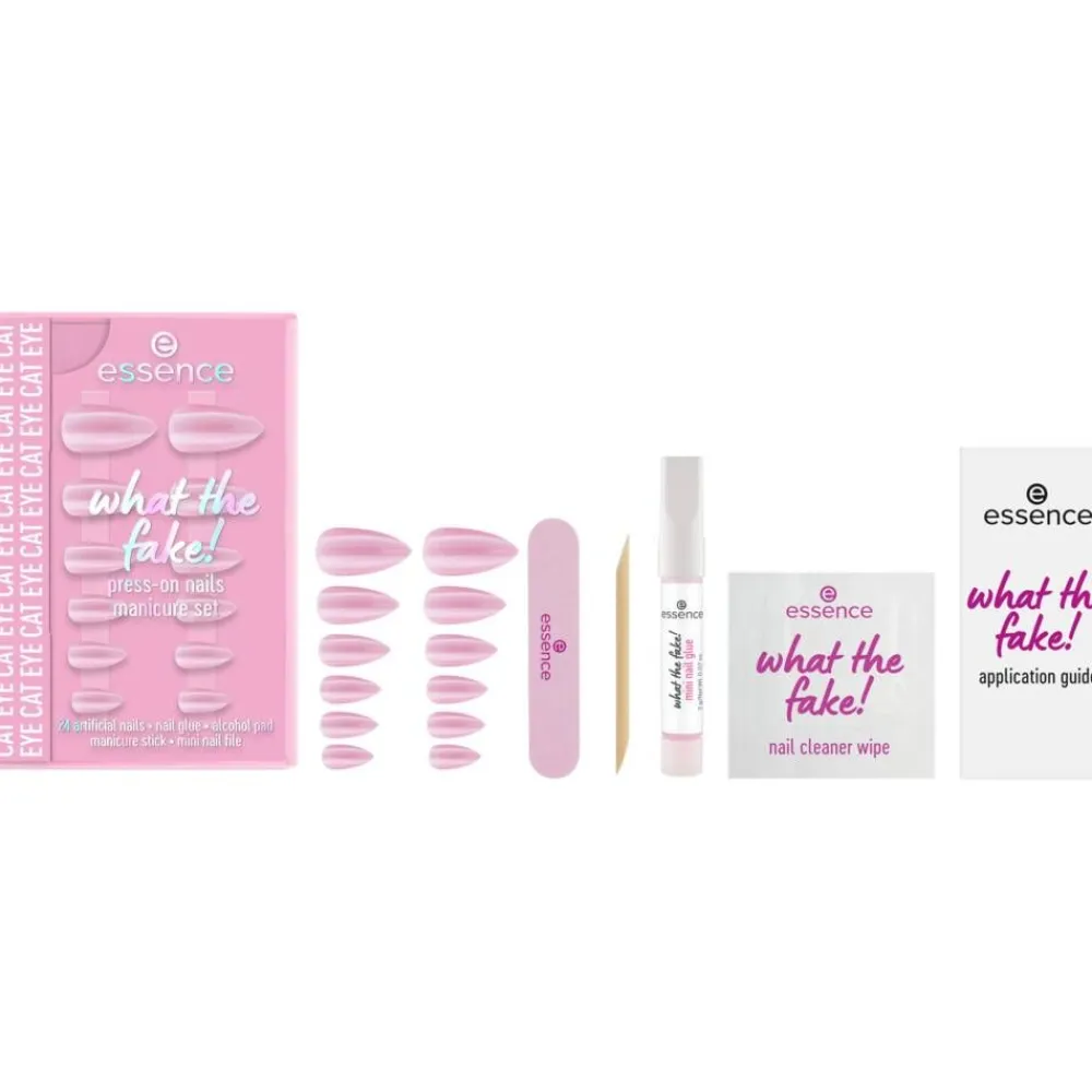 Essence Kynsilakat Ja -Tarvikkeet|Meikit|tekokynnet What The Fake! Press-On nails manicure set