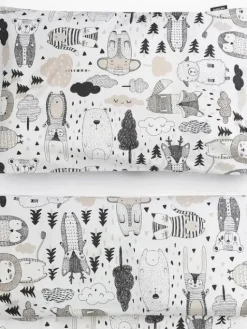 Kaverit Organic lasten pl+tl setti valk/kaakao 120x160/40x60>Familon New