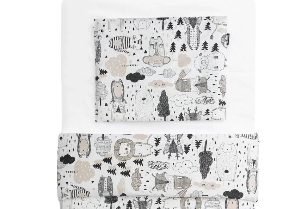 Familon Lastenhuone|Vuodetekstiilit|Kaverit Organic vauvan pl+tl setti 85x125/35x45 kaakao
