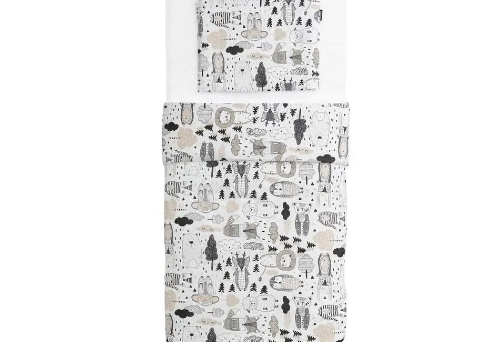 Familon Lastenhuone|Vuodetekstiilit|Kaverit Organic vauvan pl+tl setti 85x125/35x45 kaakao