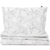 Familon Lastenhuone|Vuodetekstiilit|Norppa Organic lasten pl+tl setti  mustavalk 120x160/40x60